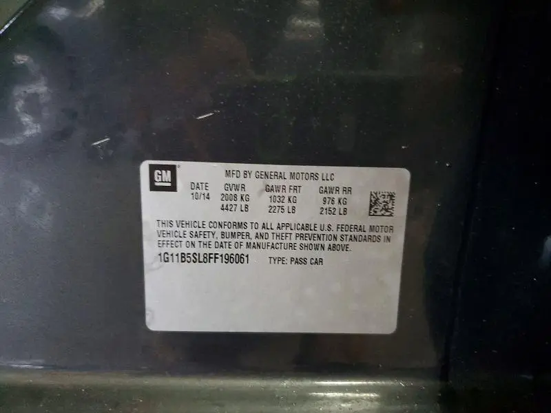 2015 CHEVROLET MALIBU LS  