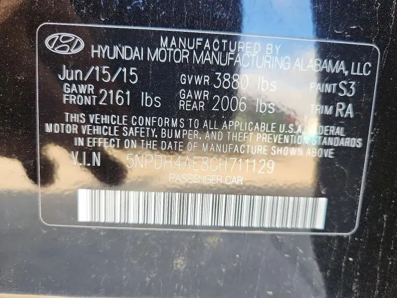 2016 HYUNDAI ELANTRA SE  