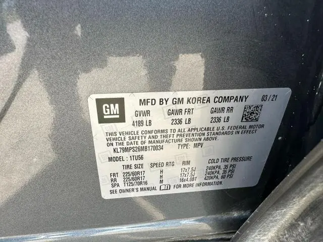 2021 CHEVROLET TRAILBLAZER LT  