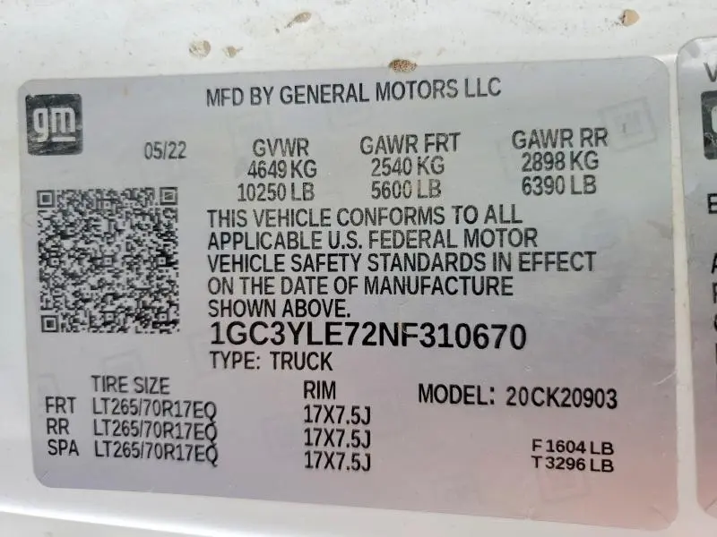 2022 CHEVROLET SILVERADO K2500 HEAVY DUTY  