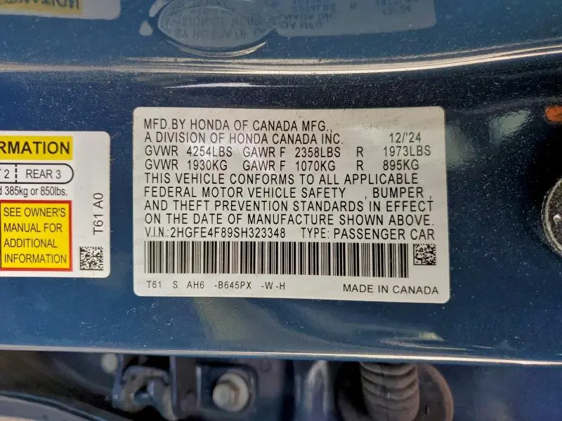 2025 HONDA CIVIC SPORT  