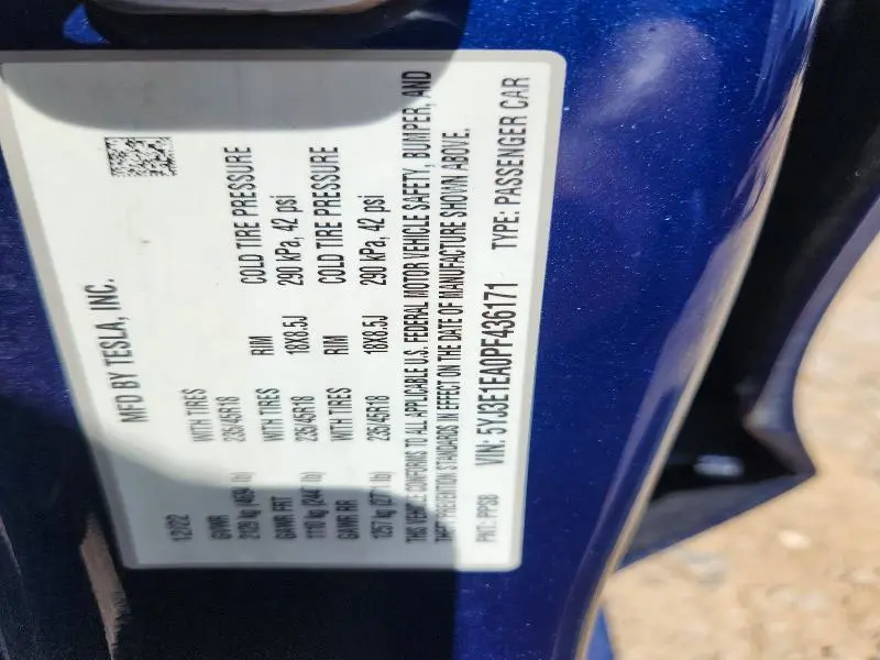2023 TESLA MODEL 3   