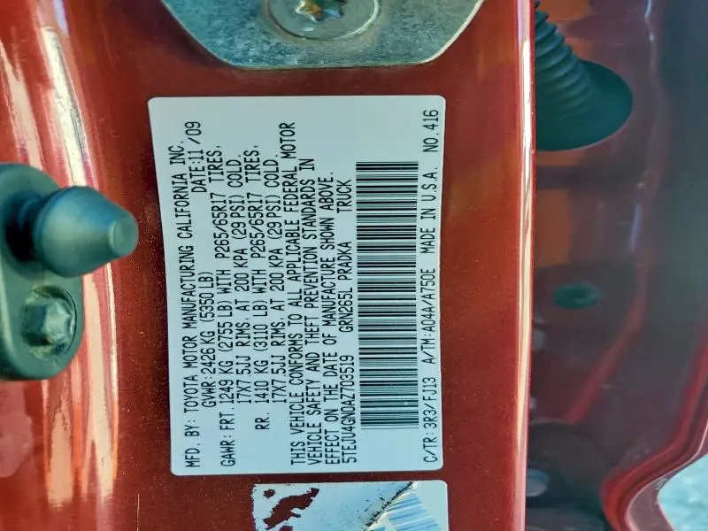 2010 TOYOTA TACOMA DOUBLE CAB PRERUNNER  