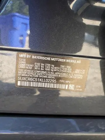 2019 BMW X5 XDRIVE40I  