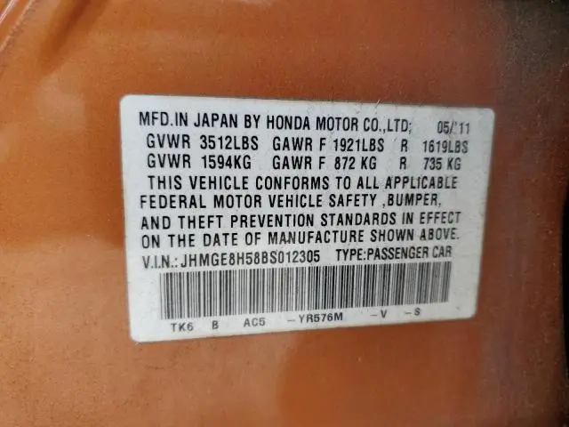 2011 HONDA FIT SPORT