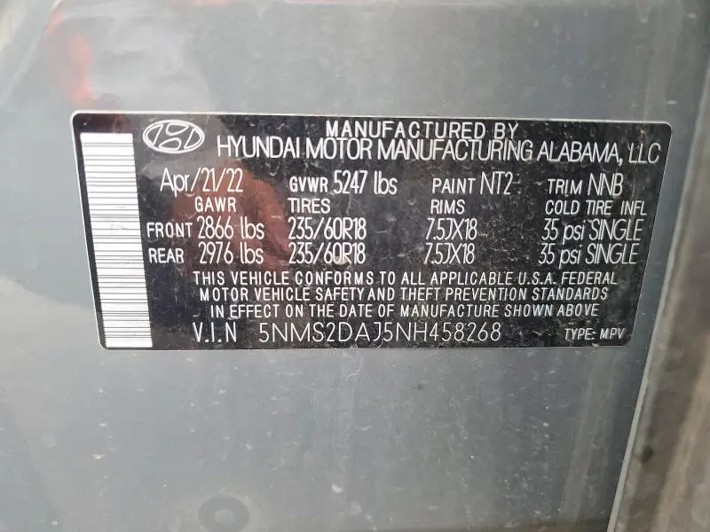 2022 HYUNDAI SANTA FE SEL  