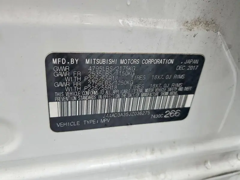 2018 MITSUBISHI OUTLANDER SE  