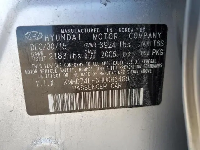 2017 HYUNDAI ELANTRA SE  