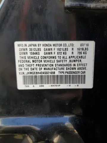 2010 HONDA FIT SPORT  