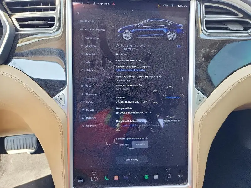 2015 TESLA MODEL S 85D  