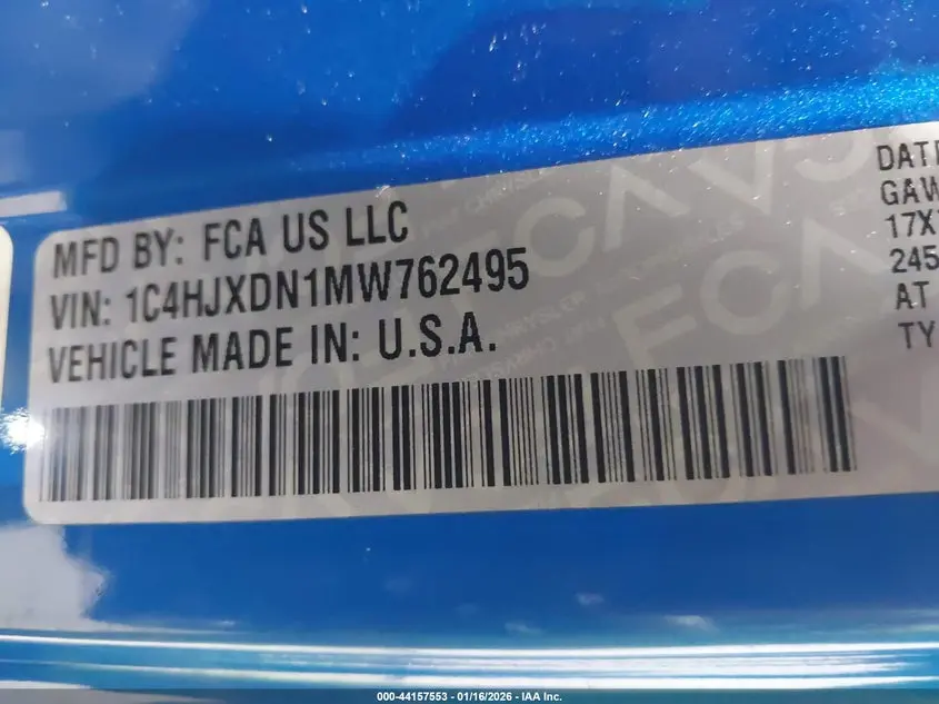 2021 JEEP WRANGLER UNLIMITED SPORT 4X4