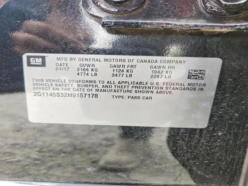 2017 CHEVROLET IMPALA PREMIER  