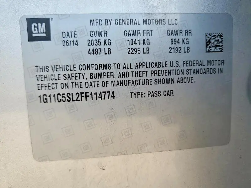 2015 CHEVROLET MALIBU 1LT  