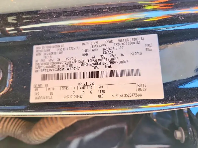 2021 FORD F150 SUPERCREW  
