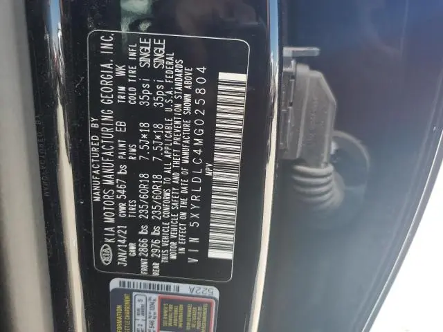 2021 KIA SORENTO S  