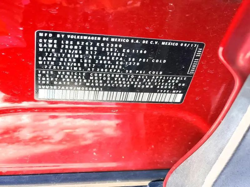 2018 VOLKSWAGEN TIGUAN SE  