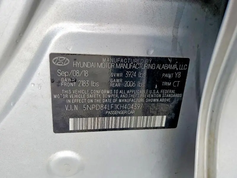 2019 HYUNDAI ELANTRA SEL  