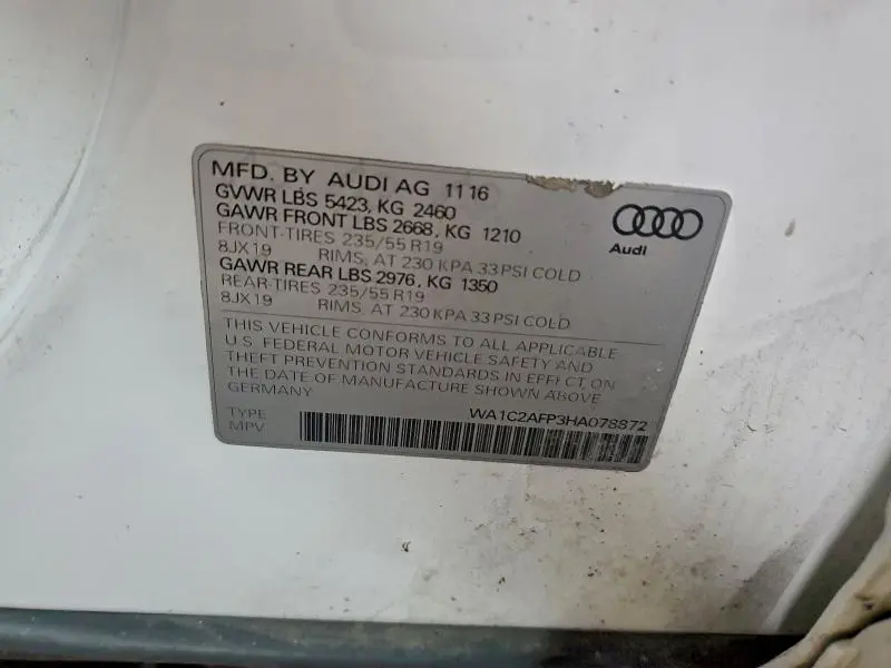 2017 AUDI Q5 PREMIUM  