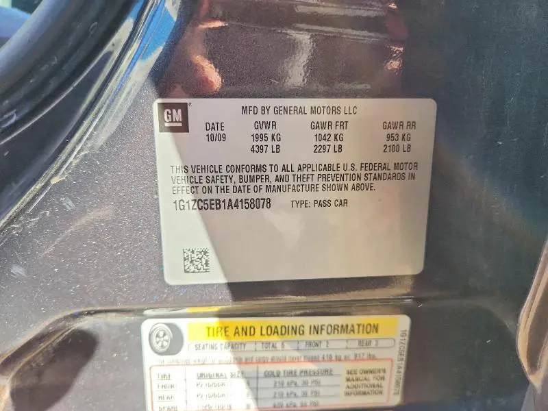 2010 CHEVROLET MALIBU 1LT  