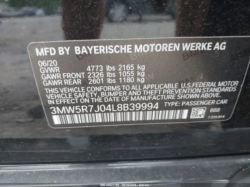 2020 BMW 330I XDRIVE