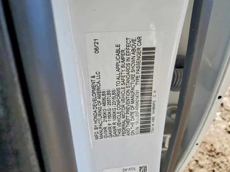 2021 ACURA TLX TECHNOLOGY  