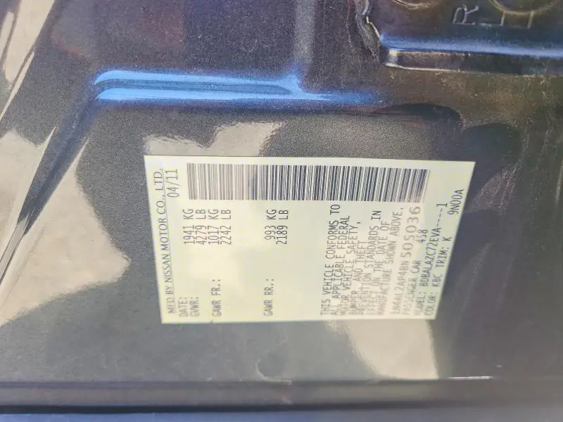 2011 NISSAN ALTIMA 2.5  