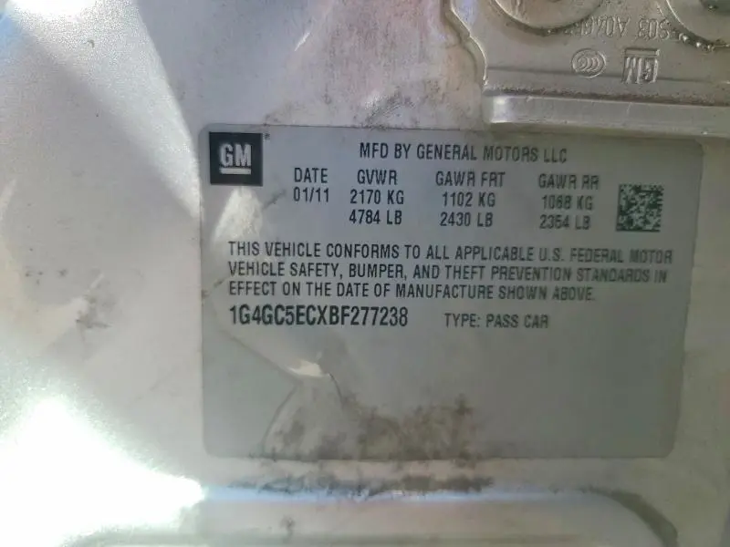 2011 BUICK LACROSSE CXL  
