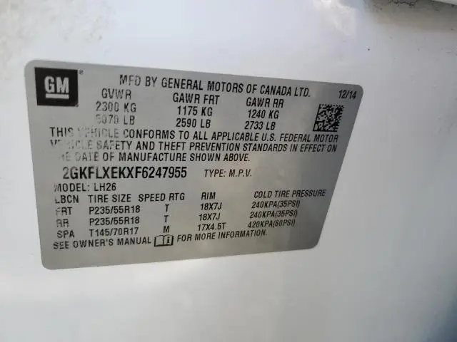 2015 GMC TERRAIN SLT  