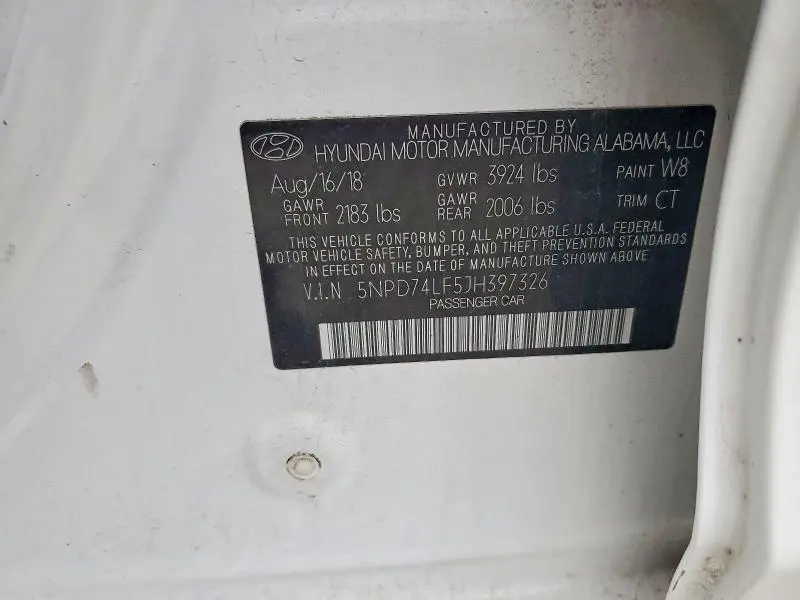 2018 HYUNDAI ELANTRA SE  