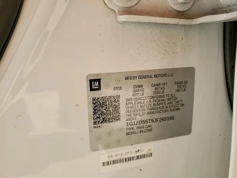 2018 CHEVROLET MALIBU LT  