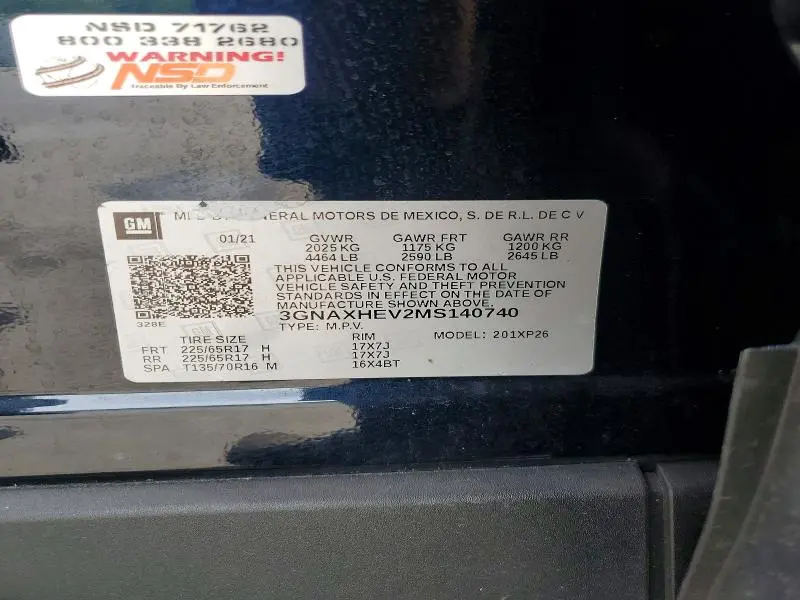 2021 CHEVROLET EQUINOX LS  