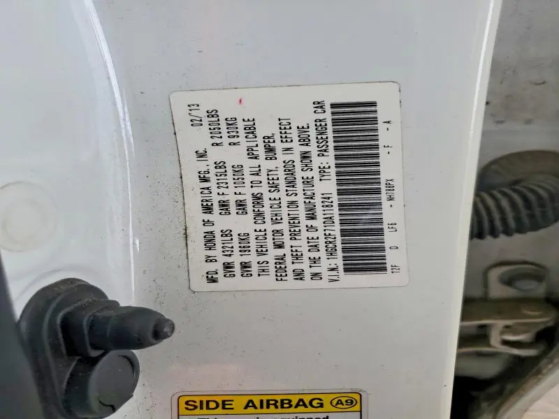 2013 HONDA ACCORD EX  