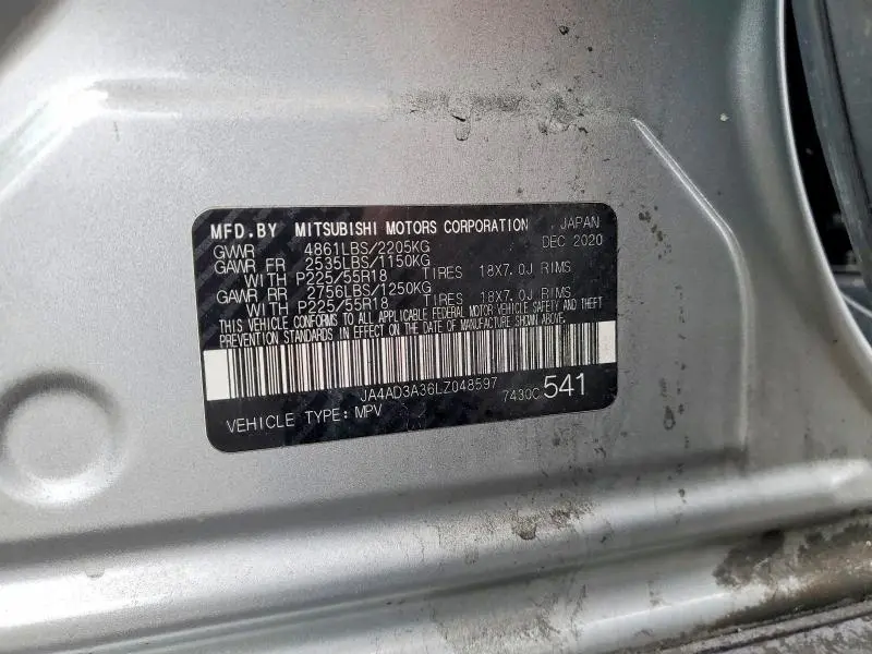 2020 MITSUBISHI OUTLANDER SE  