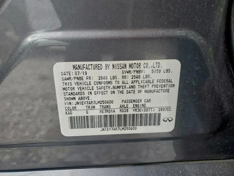 2020 INFINITI Q50 PURE  