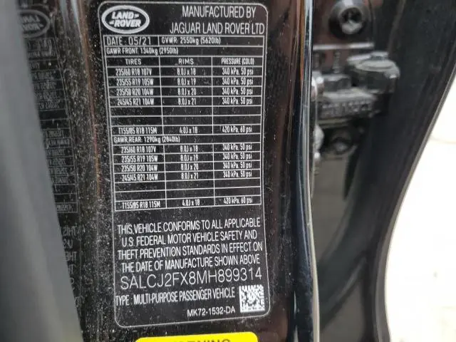 2021 LAND ROVER DISCOVERY SPORT S  