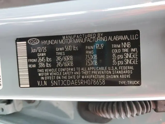 2024 HYUNDAI SANTA CRUZ SEL  