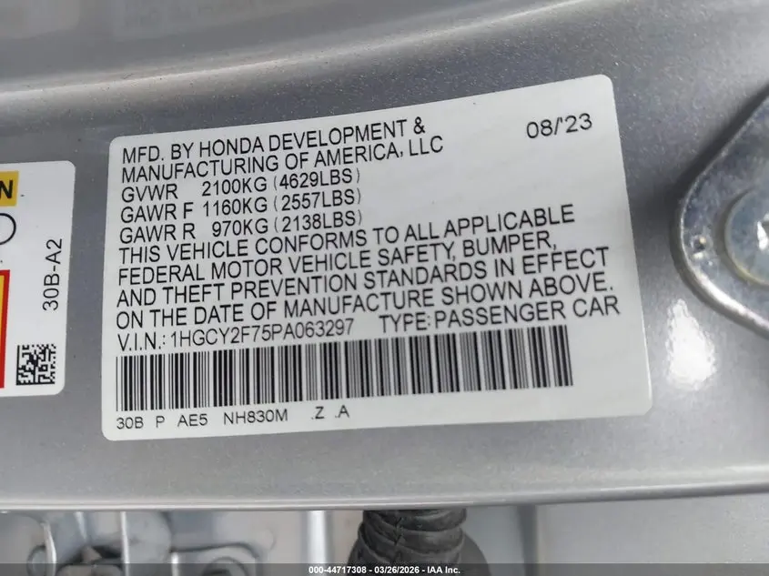 2023 HONDA ACCORD HYBRID SPORT-L