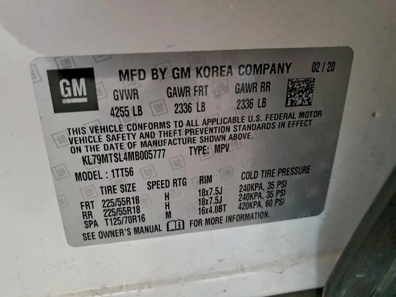 2021 CHEVROLET TRAILBLAZER RS  