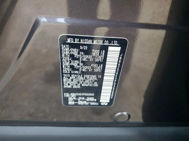 2023 INFINITI QX80 PREMIUM SELECT  