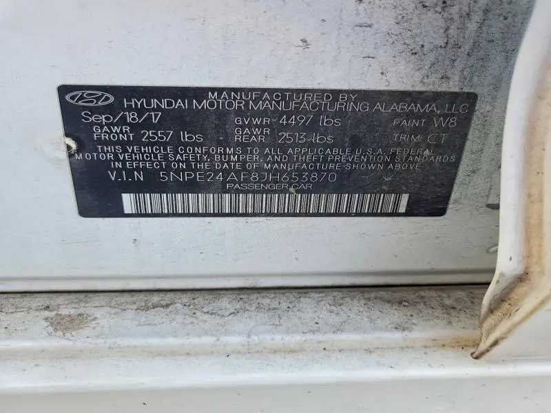 2018 HYUNDAI SONATA SE  