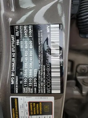 2015 MERCEDES-BENZ GLK 350  