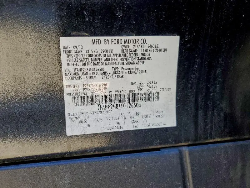 2014 FORD TAURUS SEL  