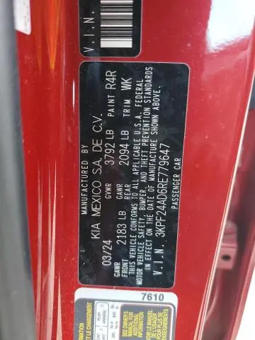 2024 KIA FORTE LX  