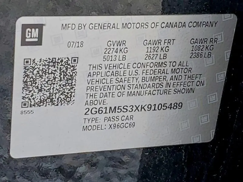 2019 CADILLAC XTS LUXURY  