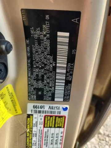 2012 TOYOTA SIENNA LE  