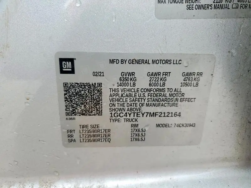 2021 CHEVROLET SILVERADO K3500 LT  