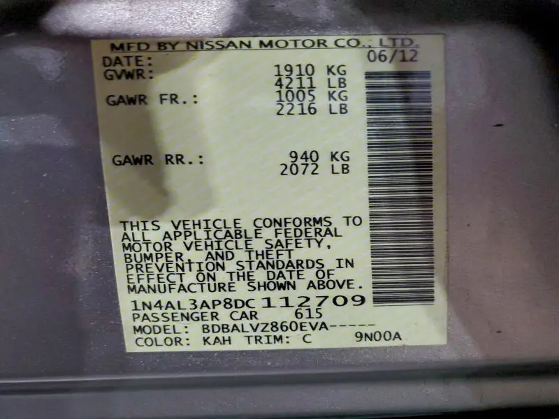 2013 NISSAN ALTIMA 2.5  