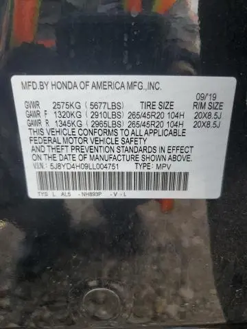 2020 ACURA MDX A-SPEC  