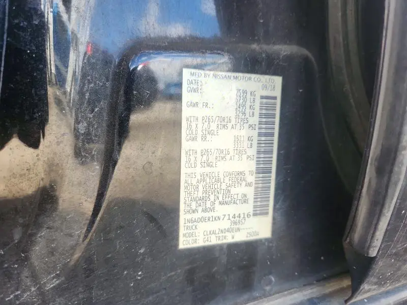 2019 NISSAN FRONTIER SV  