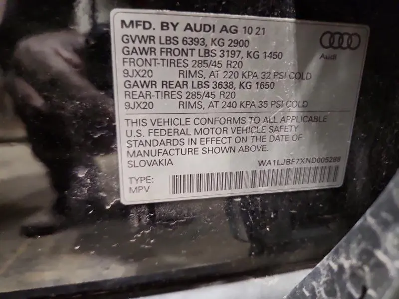 2022 AUDI Q7 PREMIUM PLUS  